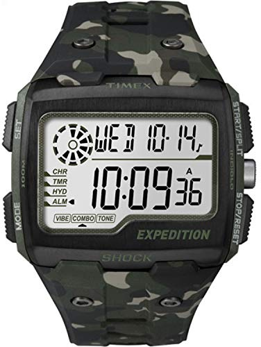 Timex Men Grid Shock With Black Resin Strap Watch