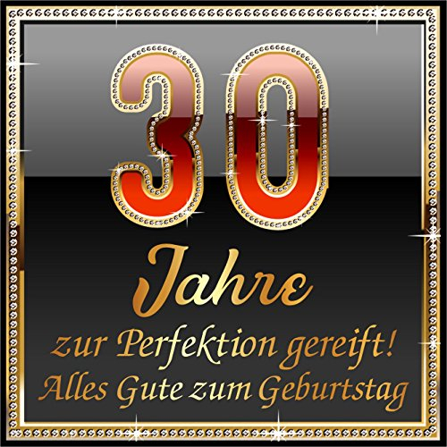 3 St. Aufkleber Original RAHMENLOS® Design: Selbstklebendes Flaschen-Etikett zum 30. Geburtstag: 30 JahreZur Perfektion gereift!