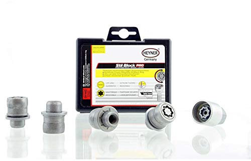 Fits Toyota Auris Models Heyner Germany Stil Block PRO Locking Wheel Nuts M12x1.5 Set 4 Locks Thatcham Quality Assured Bolts 382.5