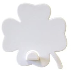 KalaMitica Kleeblatt-Design Magnetische Aufhänger, ABS-Harz, Weiß, 5,5x5,1 cm