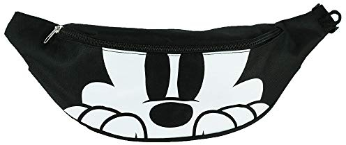 Disney mickey mouse mit zwei taschen hüfttasche, schwarz