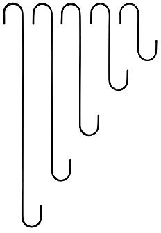 S Hooks - Sold in Packs of 3 - Handy Hooks for The Home and Garden (12 Long - Pack of 3)