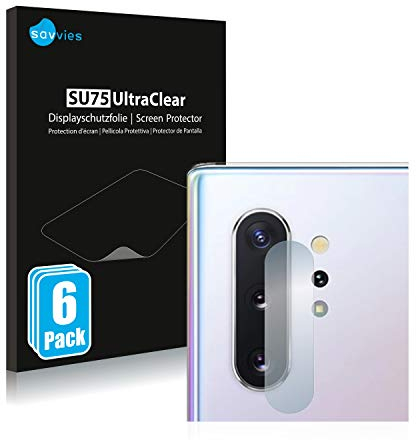 savvies Protection Ecran pour Samsung Galaxy Note 10 Plus (Caméra UNIQUEMENT) 6 Pièces - Film Protection Ultra Clair