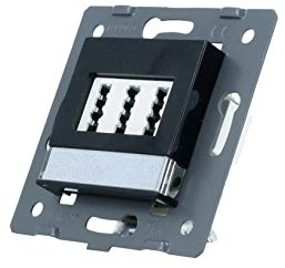 LIVOLO Innenleben Telefondose Anschlussdose NFN in Schwarz TAE-LEG-12