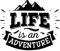 Samunshi® Life Is An Adventure Schriftzug Aufkleber Sticker Autoaufkleber Scheibenaufkleber Motorradaufkleber - 8x6,7cm schwarz