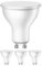 ledscom.de 4 Stück GU10 LED Leuchtmittel, PAR16, warmweiß (2700 K), 5,8 W, 500lm, 107°, 3-Stufen-Dimmer, matt