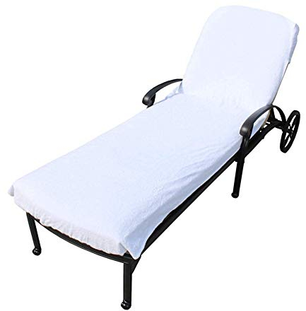 GEBIN Sonnenliege Handtuch, Strandkorb-Bezug, Baumwoll-Pool-Liege-Handtuch Und Lehnstuhl-Bezug, Sonnenliege-Matte Mit Taschen-Tasche (215 X 74 cm)