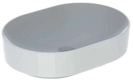 Geberit VariForm Aufsatzwaschtisch elliptisch, 550x400mm, ohne Hahnloch, ohne Überlauf, Farbe: Weiß, mit KeraTect - 500.774.00.2