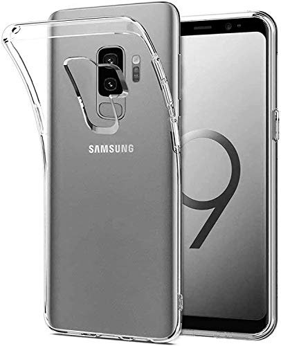 Captor Cover Trasparente per Samsung Galaxy S9 Plus, Custodia TPU in Silicone Flessibile Morbida e Sottile, Protezione Full Body con Bordo Rialzato per Schermo e Fotocamera