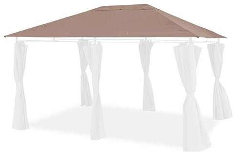 Alice's Garden - Toile de Toit Taupe pour tonnelle 3x4m Divio - Toile de Rechange pergola. Toile de Remplacement