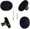 YOUYOUULU Set mit 4 Glänzenden blauen Sand Knäufen Schwarzen Kristall Knöpfe Natürlichem Stein Ziehgriff für Schubladen knäufe Kommoden Griff Schränke Knauf (blauer Sand)