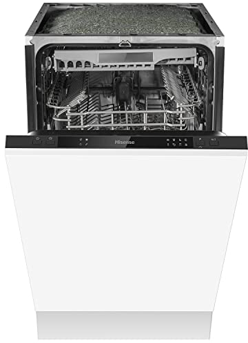Hisense HV520E40UK Lavastoviglie Integrata Totale SLIM 45 cm, 11 Coperti, 47 db, Partenza Ritardata, Acqua Stop, 5 Programmi 4 Temperature, Display Led
