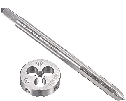 sourcing map Gewindebohrer M4 x 0,5mm Gewindeschneidmatrize legiertem Werkzeugstahl