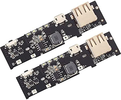 DADAKEWIN 2 Pieces/lot 5V 2.1A Power Bank Charger Module Charging Circuit Board PCB Step Up Boost Power Module DIY 8650 Battery For Xiaomi (Size : 5V 2.1A)