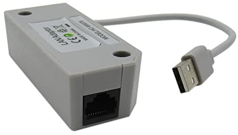 NGHTMRE for Nintendo USB Ethernet Wired LAN Adapter RJ-45 for Wii U Grey