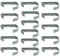 1-3/8”Chain Link Fence Gate Clips, Kennel Panel Clip Bands, Chain Link Fence Latch Hardware, Chain Link Fence DIY Gate Clips, Galvanized Steel, 16 Packs