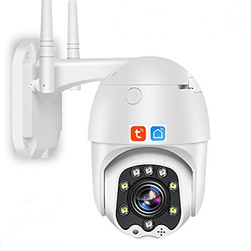 Tuya WiFi IP Camera Outdoor 1080P HD CCTV Camera PTZ Dome Camera Home Security Surveillance Optical Zoom Color Night Vision
