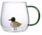 LINCMAN Sweet Coffee Cup Tea Milk Cute Animal Coffee Cup with Handle Cup 3D Pure Hand-Painted Cute Plant Fruit Shape Birthday Gift (Duck)