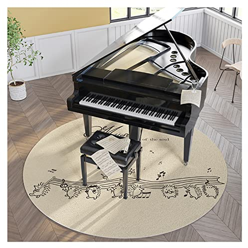 Schalldämmung Klavier Teppich, Schlagzeug Teppich Schallschutz, Schlagzeug Teppich Rund, Drum Teppich rutschfest Matte, Schalldichte Teppich für Klavier, Piano Schallschutzmatte(Size:160 cm,Color:Y)