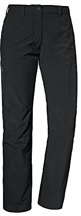 Schöffel Damen Pants Engadin1 Warm L, warme Wanderhose mit 4 Wege-Stretch, robuste Thermohose mit vorgeformtem Knie und verstellbarem Bund, black, 38