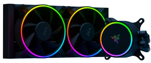 Razer Hanbo Chroma RGB - Tapa de bomba aRGB todo en uno, diseño AIO, silenciosos y potentes, ventiladores aRGB - Soporte de controlador de ventilador PWM - Intel LGA 115X Series, 2011, 1200, 1700,