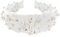 axy Haarreif mit Perlen und Knoten-Satin bezogen-Vintage-Wunderschön Stirnband Haarschmuck Damen Haarreifen HR35AP (Weiss)