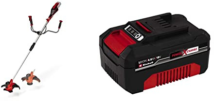 Einhell Power X-Change 18V Cordless Brush Cutter - Metal Blades, Bump Fed Spool & Harness - AGILLO 18/200 (Battery Not Included) - 4.0Ah Lithium-Ion Battery