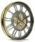 DORBOKER Real Moving Gears Wall Clock Large Modern Metal Clocks for Living Room Decor, Industrial Steampunk Unique Vintage Rustic Decorative Clock for Home Farmhouse Office,53.5cm,Bronze Gold Roman