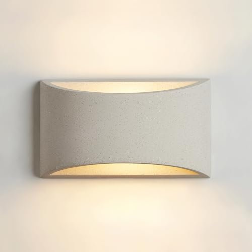 HARPER LIVING Plaster Wall Light, Modern Wall Wash Lighting, Ceramic Art Deco Wall Light, G9 Cap Type Up and Down Wall Sconce Lamp for Living Room, Kitchen, Bedroom, Hallway, Hotel, B&B