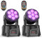 2 Unités 7X15W Lyre LED Moving Head RGBW 4-en-1 Jeux Lumiere Disco de Scène Tête Mobile dmx512 avec Télécommande pour Disco DJ Club Fête Bar-Nouvelle Version