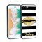 KARYOU Black-White-Bars-Gold-Lips phone case for iPhone 7 Plus for Women Men Gifts,Soft silicone Style Shockproof - Black-White-Bars-Gold-Lips Case for iPhone 7 Plus