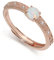 Meissa Opal Ringe für Frauen Geburtsstein Ringe Stapelbare Ringe 925 Sterling Silber Gold Ringe Echte Opal Ringe Größe verstellbar von 49-56.5 (Rose Gold)