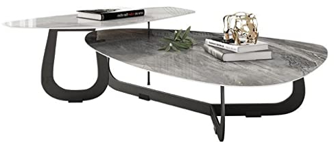 Marmor Arbeitsplatte Couchtisch Wohnzimmer Mitteltisch Couchtisch Edelstahl Wohnmöbel (A wie abgebildet)