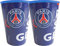Paris Saint-Germain 2 x Verre gobelet PSG - Réutilisable - Collection Officielle