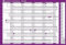 Sasco Wandplaner 2024/25, Jahresplaner-Set, großer Whiteboard-Stil, trocken abwischbarer Kalender, an Tafel montierter Steuerplaner und trocken abwischbarer Stift, Wandtafel, Pinnwand, Lila, 915 x 610