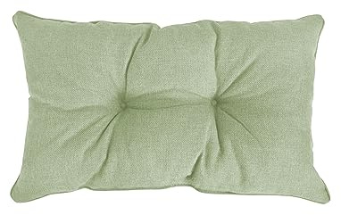 POKAR Rückenkissen Stuhlkissen Rückenlehne für Stuhl Rattanmöbel Gartenmöbel Kissen Outdoor Rückenpolster Lounge Polster 50x40x10 cm, Grün