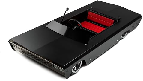 Chevrolet Impala - 65 TOTROD Rutschauto Schiebeauto | Rutschfahrzeug mit abnehmbarem Schubstange, Retro Spielzeugauto Cabrio Rutscher Lowrider, Kinderauto für Kinder von 3 bis 6 Jahren, Schwarz