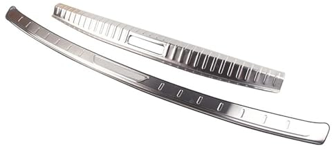 GENTRE Protection Seuil de Pare-Chocs Arrière pour Peugeot 3008 GT 2016-2022,Bande Seuil de Chargement en Acier INOX Chromé Anti-Rayures Couverture Seuil Coffre,Built-in+External