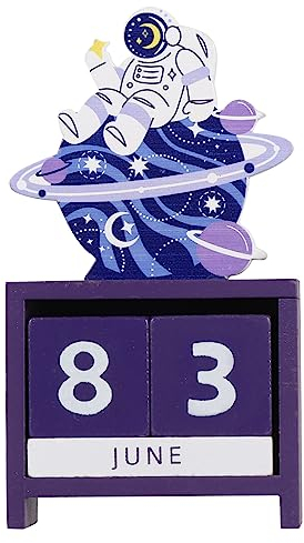 ABOOFAN Countdown-kalender Aus Holz-look Praktischer Tischkalender Mit Monatsblöcken Und Holzplättchen Für Tage Wiederverwendbar Als Dekoration Für Büro Oder Zuhause