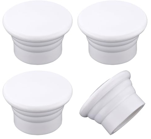 GORGECRAFT 4Stk Vorhang-Endstücke Endkappen 28mm Weiß Gardinenstangenabdeckungen Kunststoff Säulenförmig Vorhang-Ersatz Dekorative Stangen-Endstücke Köpfe Für Zuhause Vorhang Römische Stangen Dekor