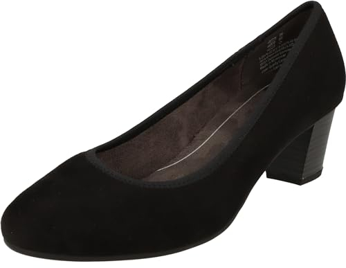 Jana Damen Pumps mit Blockabsatz Vegan, Schwarz (Schwarz), 40 EU