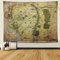 Apiawa Vintage-Karte von Mittelerde, Tapisserie, Mittelerde, Poster, Wandteppich, Herr der Karten, Ringe, Bild, Wandkunst für Zuhause, Schlafzimmer, Klassenzimmer, Wohnheim, Dekoration,