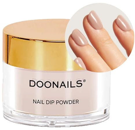 Doonails – Dipping Powder Farbe Cappuccino – Langanhaltendes Dip Pulver für professionelle Maniküre zu Hause – Tierversuchsfrei & allergikerfreundlich – 3+ Wochen halt – Bis zu 30 Anwendungen