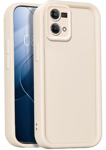 GOGME Cover per Oppo Reno 7 4G (Reno7 4G), Custodia Protettiva Completa in Silicone TPU Morbido, Cover Antipolvere Antiurto - Bianco