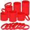 NAHRMY Lot de 120 bracelets élastiques en silicone vierges pour enfants, adolescents, école, sports (rouge)