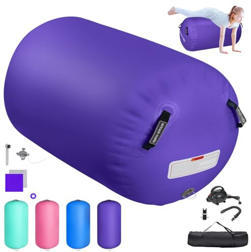 Airtrack Matte Aufblasbare Air Roll,100/120cm Gymnastik Rolle Barrel Gymnastik Tumbling Yoga Gymnastikmatte, Fitnessrolle