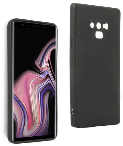 REY Cover in Gel TPU Nera per Samsung Galaxy Note 9, Ultra Sottile 0,33 mm, Morbido Flessibile, Custodia Silicone