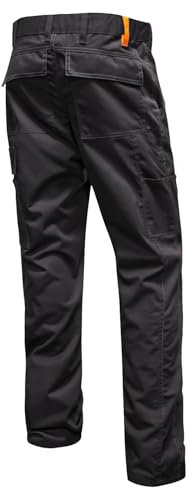 strongAnt Herren Arbeitshose - Cargohose für Männer mit Kniepolstertaschen Bundhose für Handwerk & Outdoor - Schwarz Gr. 56