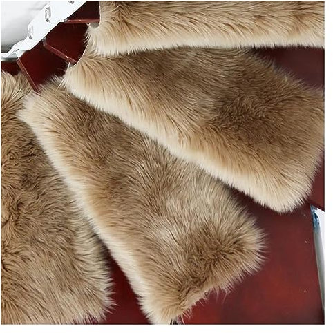 Alfombra blanca ultra suave y esponjosa, antideslizante, para interiores, protectores de escalera autoadhesivos, para peldaños de madera, reutilizables, lavables, peludos