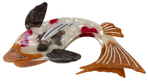 SLXLYH Haarklammer mit Prinzessinnen-Motiv, schöne Wal-Haarspangen, starker Halt, Haarnadel für Mädchen (Koi-Fisch)